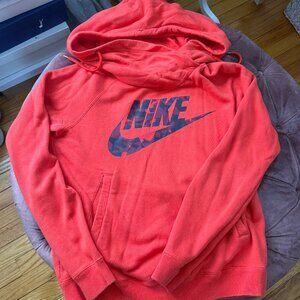NIKE- WOMENS HOODIE- RED- CAMO (full set in closet)